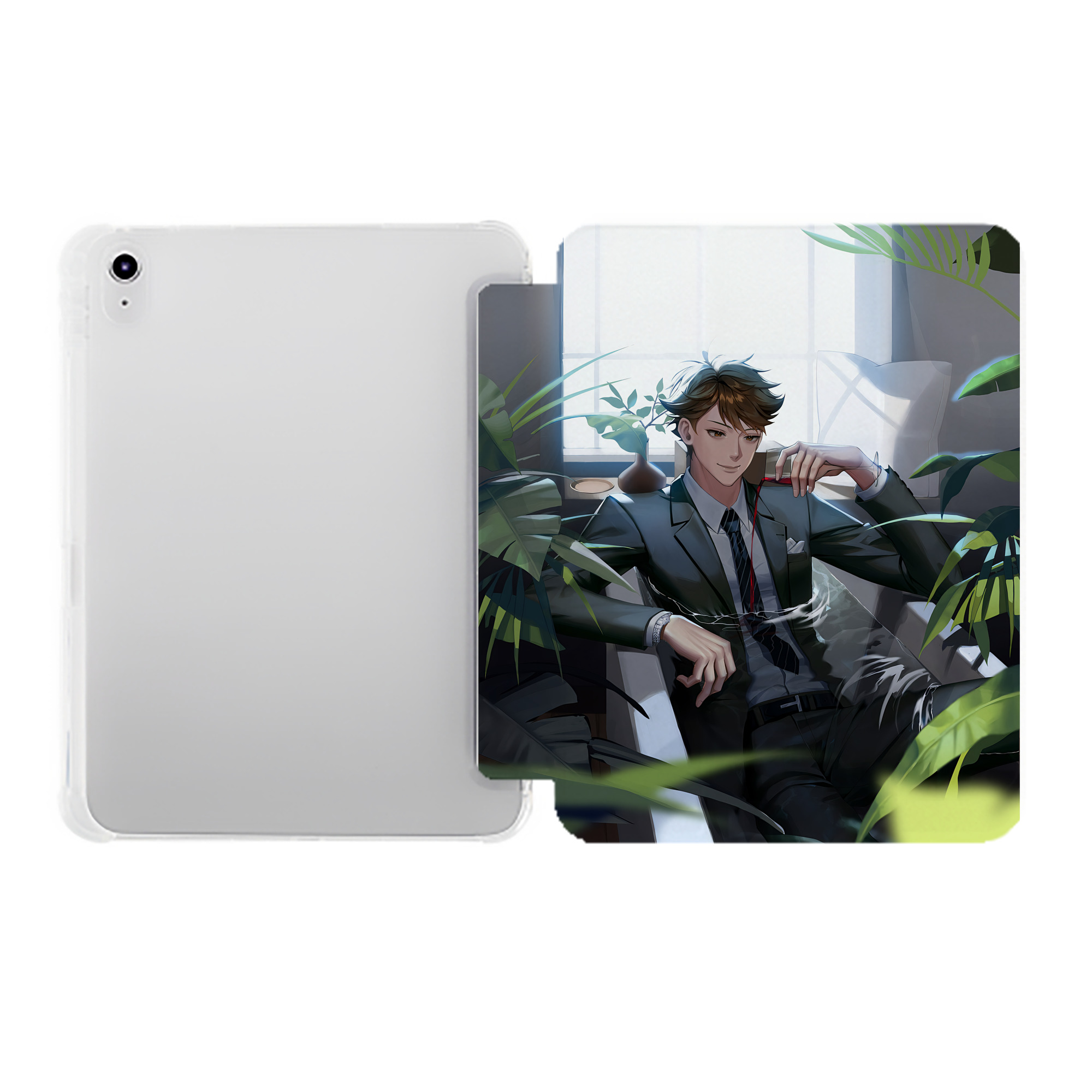 （画像用） ハイキュー!! Haikyu!! IPad ケース ペン収納付き 三つ折りスタンド PUレザー×シリコン 対応機種9.5/10.5/10.9インチ